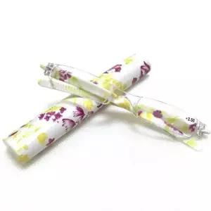 세련된 소형 돋보기 꽃무늬 멀티컬러 원통 안경케이스 100도