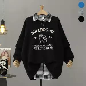 [모노시크] 리온느 기모 도그 프린팅 맨투맨_MNTG449