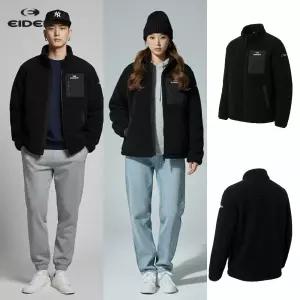 [백화점 출고] 아이더 플리스 남자 여성 그리드 유니 자켓 블랙 털 뽀글이 점퍼 후리스