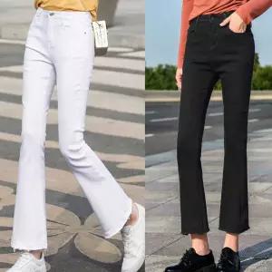 부츠컷 여자 청바지 캐주얼 데님 팬츠 데일리 데이트 여성청바지 봄청바지