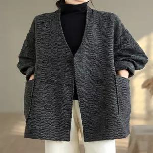 [카라]KARRA (77까지)헤링본더블버튼오버핏자켓_A5W0209