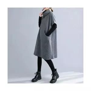 여성 겨울원피스 하객 가을 겨울 원피스 코트 조끼 스커트 슬림핏 ADOR4