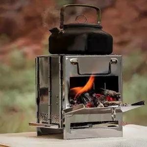 캠핑화목난로 접이식 휴대용 펠렛 텐트 동계 캠핑용 야외 펠릿 화롯대 스텐 야외용 간편vwx245