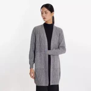 콤브 라인 포켓 롱 니트 가디건_EKCDW225009