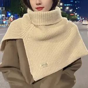 숄더 넥 워머 레이어드 터틀넥 데일리 니트 넥 워머 목폴라 패션 여성 목도리 따뜻한 머플러 겨울