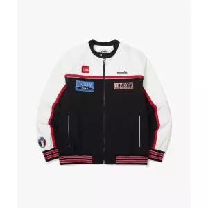 [정품] 디아도라 자켓 바람막이 아웃터 운동자켓 Diadora 피트크루 컬러블럭 BLACK