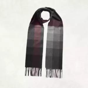 고급스럽고 세련된 닥스 DAKSDBMU9F704D2 [캐시미어100%]버건디 블록 체크 캐시미어 숄 머플러 선물