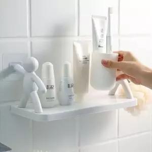 무타공 벽걸이 펜트리 접착식 서랍 미니 선반 수납 인테리어 캐릭터 진열