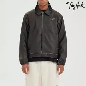 TAG 가격 239 000 [Tony Hawk]  워싱 비건 레더 자켓_BK