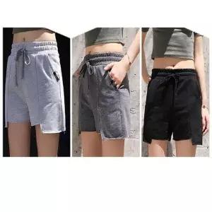 [하프클럽/]여성 앞컷팅 3부 면 핫팬츠 밴딩 운동복 홈웨어 여름