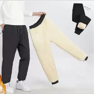 남성융털바지 양털안감 조거팬딩바지 아웃도어 낚시 농장 현장근무복 방한겨울바지