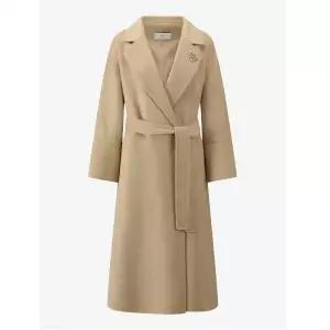 [롯데백화점]DEWL 브로치 디테일 캐시미어 롱 코트 D254MSG331