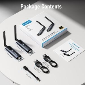 Lemorele 무선 HDMI 송신기  리시버 미팅 블루투스 노트북 TV 프로젝터 모니터용 오디오  5G 200M