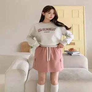 [라일리여성의류] Rly 여성 3컬러 가을 겨울 기모 밴딩 카고 미니스커