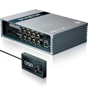 P48E 차량 이퀄라이저 DSP 디지털 신호 프로세서, 31밴드 그래픽 이퀄라이저, 8채널 출력, 4채널 입력, EQ 유선 컨트롤러