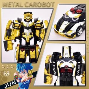 또봇 메탈 카드봇 골드 LIL TIMA TE COP 트럭 변신 로봇 차량용  액션 피규어 ABS 모델 선물