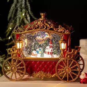 크리스마스 오르골 마차 감성선물 레트로스타일 미니어쳐