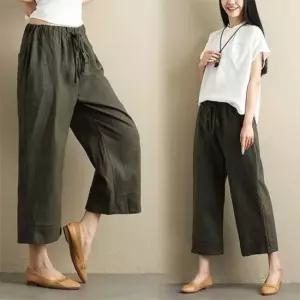 KAA 여자린넨통8부바지린넨바지 8879 통8부바지