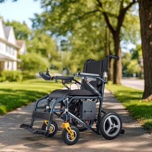 TOPIOM 전동 휠체어, 마그네슘 초경량 접이식 파워 휠체어 시니어용 올터레인 모터 모빌리티 스쿠터, 25마일 레인지, 브러시리스