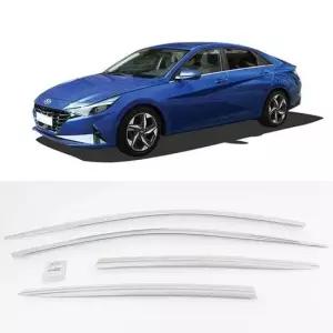 아반떼CN7 차량용 크롬 윈도우 썬바이저 창문 빗물받이 몰딩 햇빛가리개 썬바이져몰딩