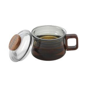 클래식 티머그 ( 투명블랙) DK60 거름망머그컵 거름망유리컵 거름망컵 컵 커피잔 뚜껑컵 머그컵 내열유리