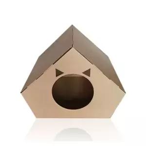 고양이 종이로 만든 오각형 하우스 숨숨집 박스집