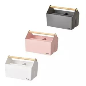 고품질 팔로바스켓 손잡이형 칸막이형 소품정리함 꽂이 다용도정리함 다용도리빙박스 구두약통 WFGYIDC