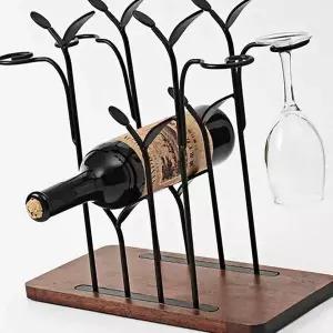 블랙 와인 랙 보관 거치대 와인잔 걸이 와인잔랙
