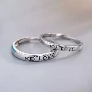 [골드스마일]러블리 심플 커플링 고급스러운 빈티지 반지 커플선물