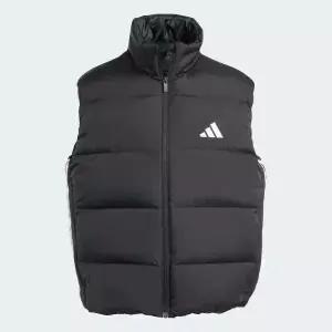 아디다스 ADIDAS 오리지널스 Mens 에센셜 클라이마웜 3-스트라이프 푸퍼 다운 베스트 JM4078