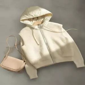 여성 캐주얼 퍼 후드 집업 베스트