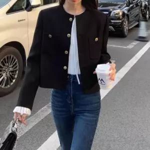 봄가을 노카라 재킷 스타일 트위드 자켓 디자인 (49PtS)