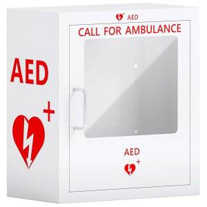 웬샤 AED 제세동기 캐비닛, 가정, 사무실, 병원 및 공공장소를 위한 손잡이 스냅 잠금 기능이 있는 투명 창문 수납 14 2 x 7 9 15 8 인치의 모든 브랜드에 적합합니다
