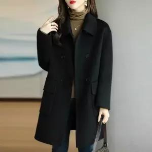 여성겨울반코트 오버핏 모직 반코트 여성코트 여성겨울코트 카키 겨울코트 숏코트 루즈핏 떡볶이