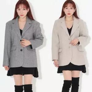 온나핏 468 베이지코트 디자이너코트 코트 헤링본자켓