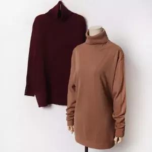 빅사이즈 509 베이직시보리롱폴라티 DRMB450