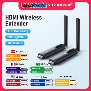 Lemorele 무선 HDMI 송신기 및 리시버 미팅 블루투스 노트북 TV 프로젝터 모니터용 오디오, 5G 200M