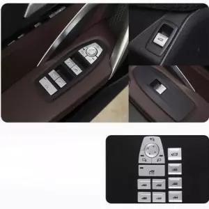 BMW G60 윈도우 스위치 핸들 용품 악세사리 3피스 실버 센터 기어패널