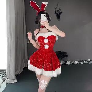 산타복 여자 코스프레 산타걸 망토 크리스마스 파티 타입