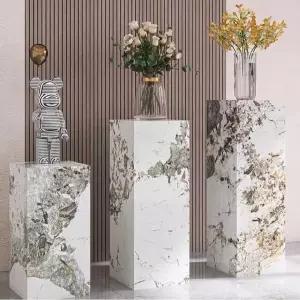 대리석 진열대 스탠드 미술품 정리대 옷가게 견본 진열장