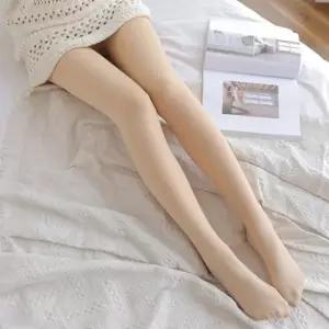 (색상 스킨,블랙)여자 여성 학생 겨울 슬림 기모 유발 타이즈 레깅스
