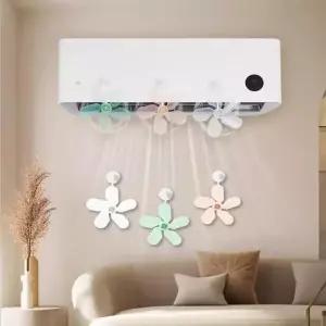 [알티피아]무동력 빨판 에어컨 공기순환 팬 바람개비 에어컨날개