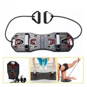 [골드스마일]푸쉬업 트레이너 세트 홈 근력운동 팔굽혀펴기 밴드 푸쉬업바 포함