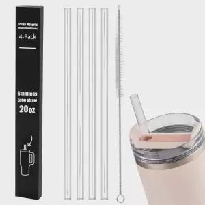 LJL 스탠리 스타벅스 호환 빨대 1.18l/887ml/591ml [트라이탄 재질] 4p+세척솔 1p 세트