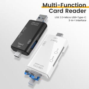 6-In-1 카드 리더기 USB to Type C 마이크로 범용 OTG 3.0 어댑터 다기능 SD TF 고속 전송