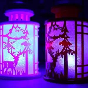 ( )크리스마스 손잡이 LED 램프 무드등 4개 인테리어 조명 장식 소품 데코