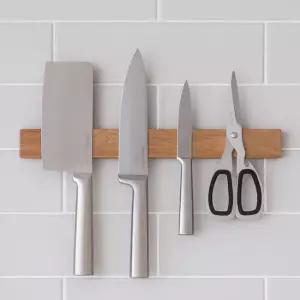 이놀 쉐프마스터 무타공 Wood 자석 칼걸이 40cm (중)