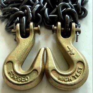 쇠사슬 갈고리 크레인 그랩훅 1m 화물 리프팅 더블 기중기 견인줄 고강도 스프레더