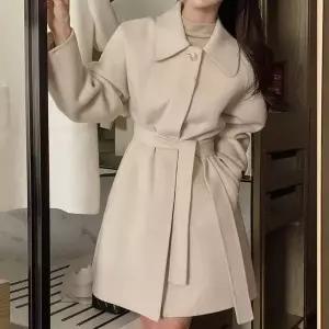 [하프클럽/]팅글 큐트카라 하프코트 blk004247