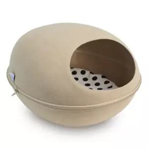 고양이 달걀형 원 홀 펠트 숨숨하우스(베이지)숨숨 캣토이 터널 냥이놀이터 이집 숨숨